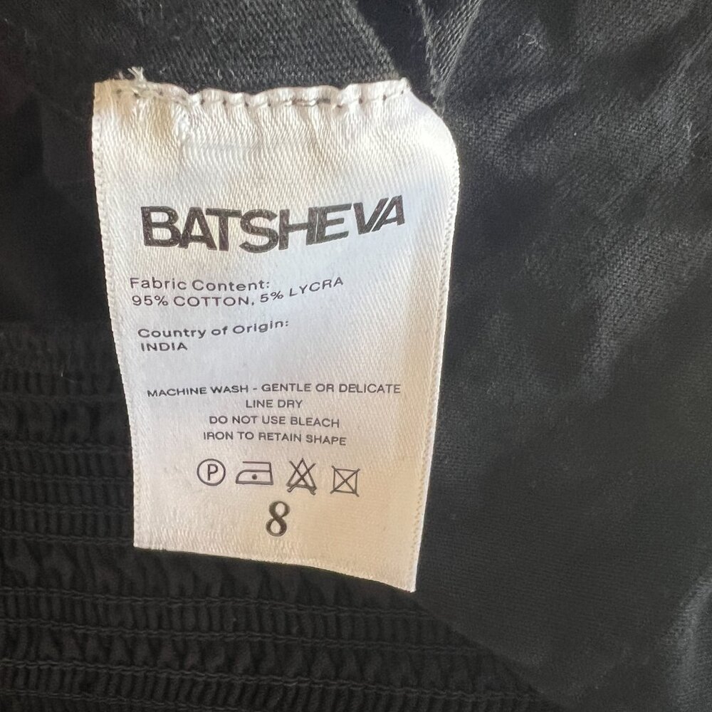 Batsheva Black Long Sleeve  Embroidered Dress - Picture 3 of 4